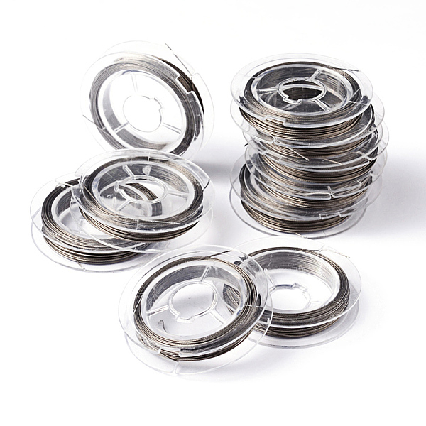 

PandaHall Tail Wire, Nylon-coated Stainless Steel, Stainless Steel Color, 0.45mm, about 32.8 Feet(10m)/roll Stainless Steel Round