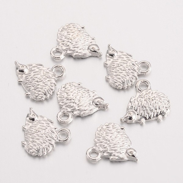 

PandaHall Hedgehog Alloy Pendants, Tibetan Style Charms, Cadmium Free & Nickel Free & Lead Free, Platinum, 12x13x2mm, Hole: 2mm Alloy Other...