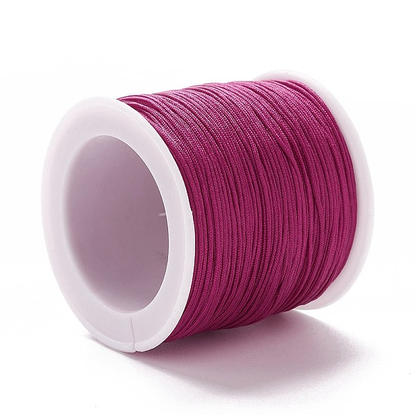 

PandaHall Braided Nylon Thread, DIY Material for Jewelry Making, Camellia, 0.8mm, 100yards/roll Nylon Pink