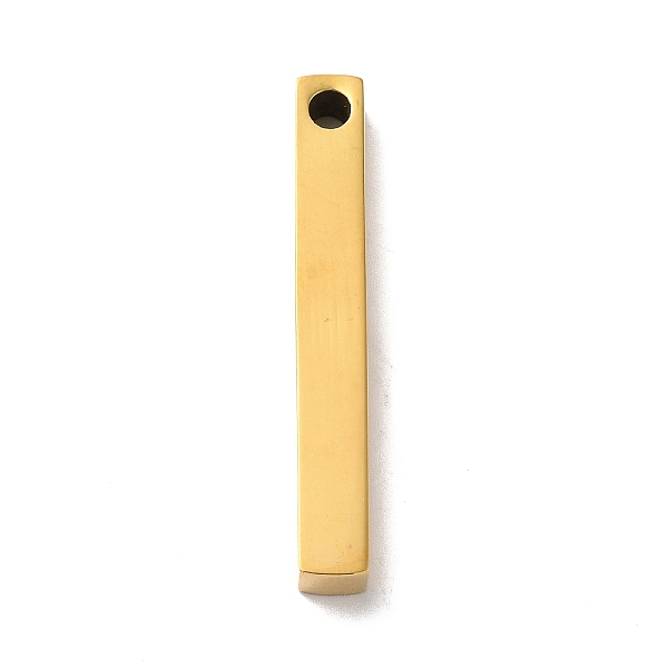 

PandaHall Vacuum Plating 304 Stainless Steel Pendants, Cuboid Charm, Golden, 40x5x5mm, Hole: 3mm 304 Stainless Steel Cuboid