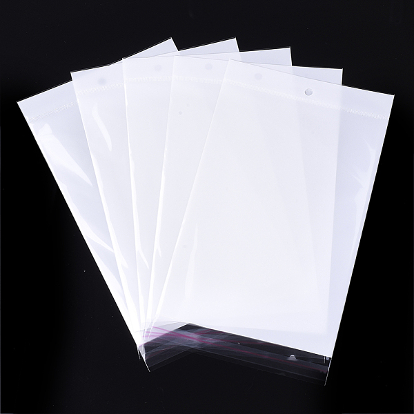 

PandaHall Pearl Film Cellophane Bags, OPP Material, Self-Adhesive Sealing, with Hang Hole, Rectangle, White, 21~21.5x10cm, Unilateral...
