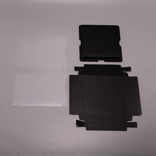 PandaHall Cardboard Boxes, for Cake Storage, Black, 17x17x20cm Paper Rectangle Black