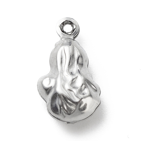 

PandaHall 304 Stainless Steel Pendants, Peanut Charms, Stainless Steel Color, 15.2x8.3x5.2mm, Hole: 1mm 304 Stainless Steel Others