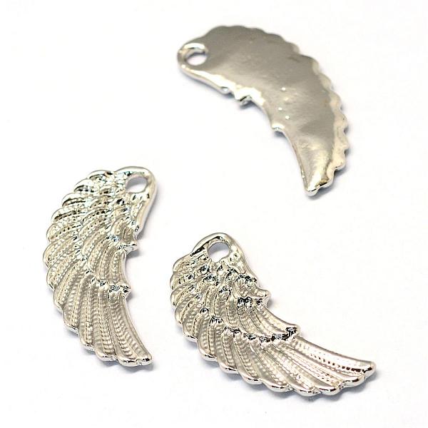 

PandaHall Tibetan Style Alloy Pendants, Wing, Platinum, 31x14.5x2mm, Hole: 2.5mm Alloy Wing