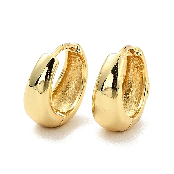 

PandaHall Brass Chunky Hoop Earrings for Women, Cadmium Free & Nickel Free & Lead Free, Real 18K Gold Plated, 13.5x6mm, Pin: 0.8mm Brass...