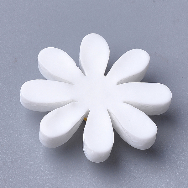 

PandaHall Resin Cabochons, Flower, Creamy White, 22~23x7~8mm Resin Flower