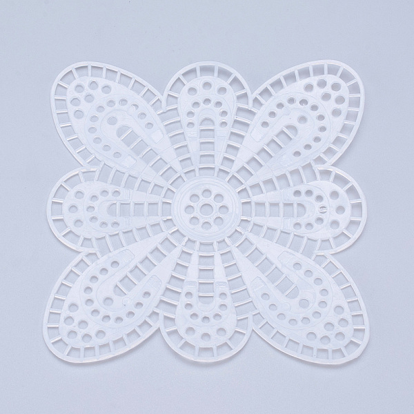 

PandaHall Plastic Mesh Canvas Sheets, for Embroidery, Acrylic Yarn Crafting, Knit and Crochet Projects, Flower, White, 11.2x11.2x1.5mm, Hole...