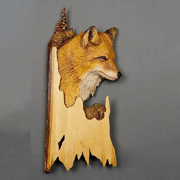 

PandaHall Wall Hanging, Animal Carving Handicraft Gift Wall Hanging, Wall Wood Carving Handicraft, Carved Animal On Wood, Office Home Or...