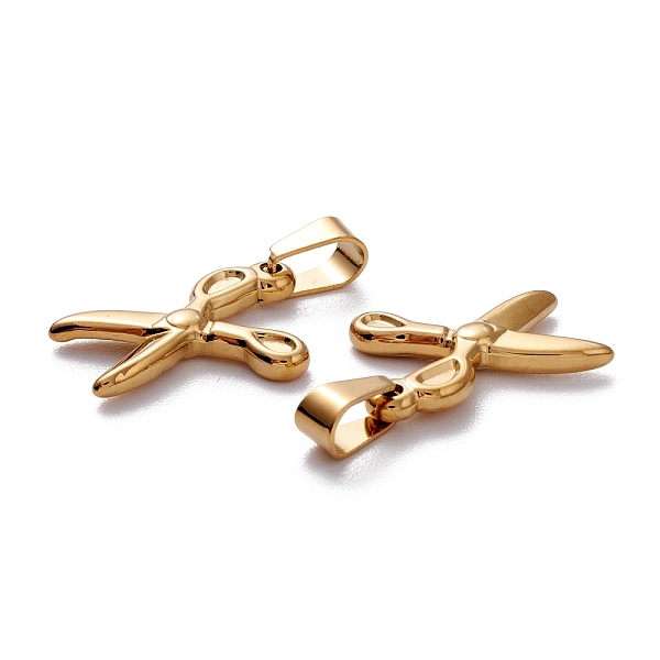 

PandaHall 304 Stainless Steel Pendants, Scissor, Golden, 20x14x3mm, Hole: 6x4mm 304 Stainless Steel Tool