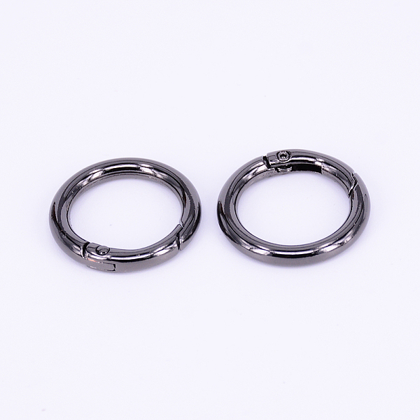 

PandaHall Zinc Alloy Spring Gate Rings, O Rings, Gunmetal, 41.5x5.5mm, Inner Diameter: 30.5mm Alloy