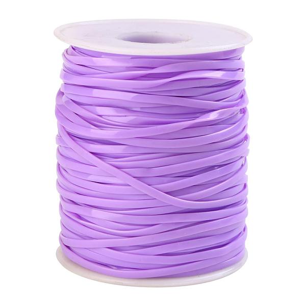 

PandaHall Flat PVC Cords, for Jewelry Making, Purple, 2.3mm, , about 50 yards/roll PVC Purple