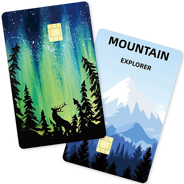 

PandaHall Rectangle PVC Plastic Waterproof Card Stickers Kit, Self-adhesion Card Skin for Bank Card Decor, Mountain, 186.3x137.3mm, 2pcs/set...