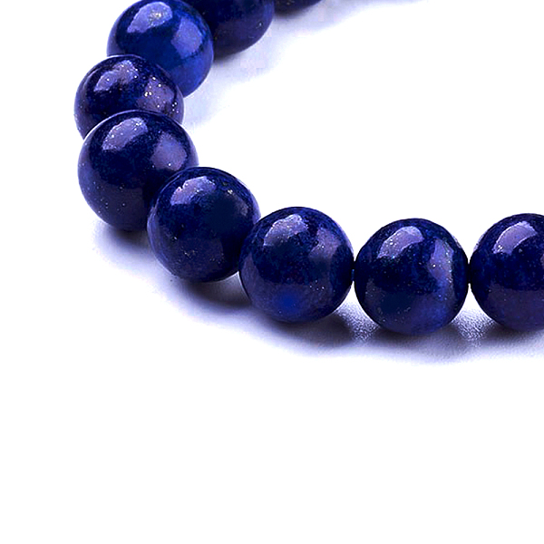 Natural Dyed Lapis Lazuli Beaded Stretch Bracelet