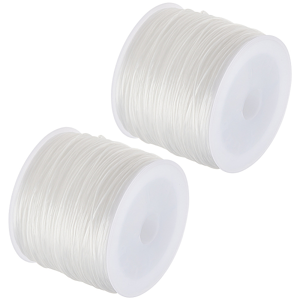 

PandaHall Beebeecraft 2 Rolls Flat Elastic Crystal Spandex String, Elastic Beading Thread, for Stretch Bracelet Making, White, 0.8mm, about...