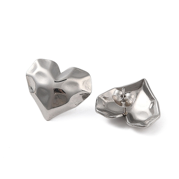 

PandaHall 304 Stainless Steel Earrings, Heart, Platinum, 20x17.5mm 304 Stainless Steel Heart