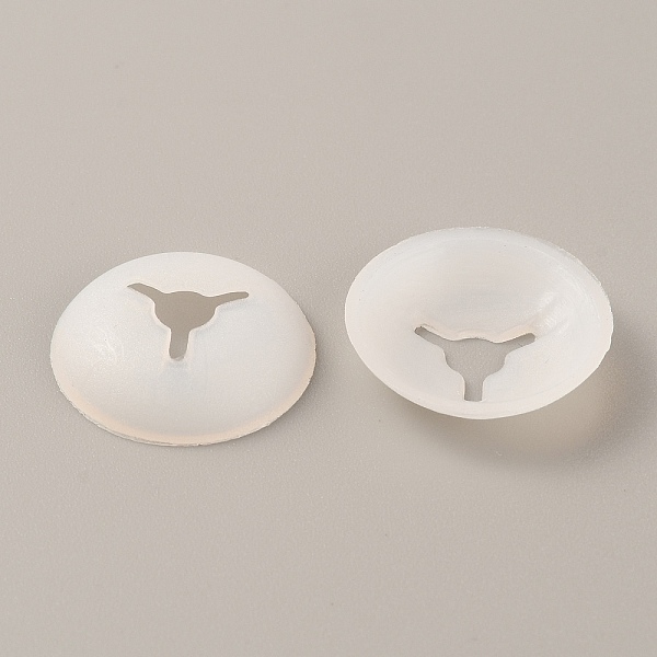 

PandaHall Plastic Doll Eye Nose Half Round Gaskets, Animal Doll Safety Eye Nose Washers for DIY Craft Doll Making, Floral White, 23x4.7mm...