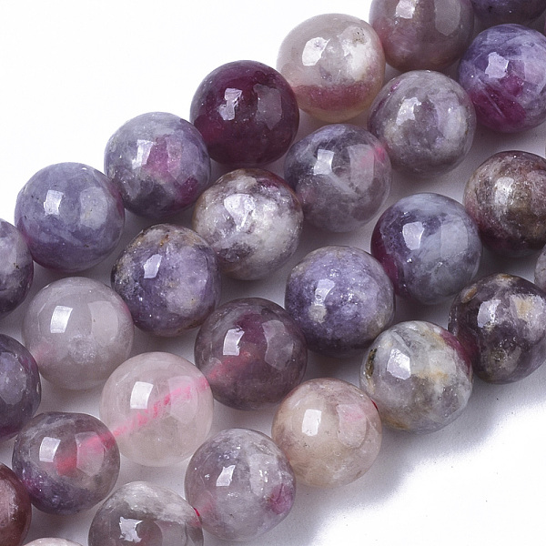 

PandaHall Natural Purple Red Tourmaline Beads Strands, Round, 10mm, Hole: 0.9mm, about 40 pcs/Strand, 15.75 inch(40cm) Tourmaline Round