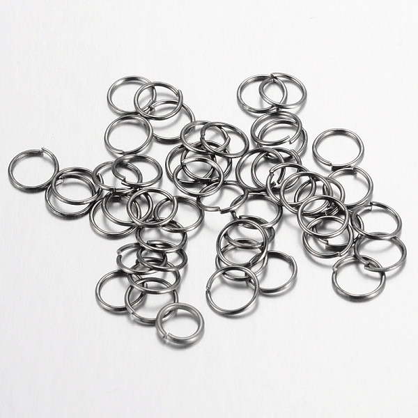 

PandaHall Iron Open Jump Rings, Nickel Free, Gunmetal, 21 Gauge, 5x0.7mm, Inner Diameter: 3.6mm, about 2200pcs/100g Iron