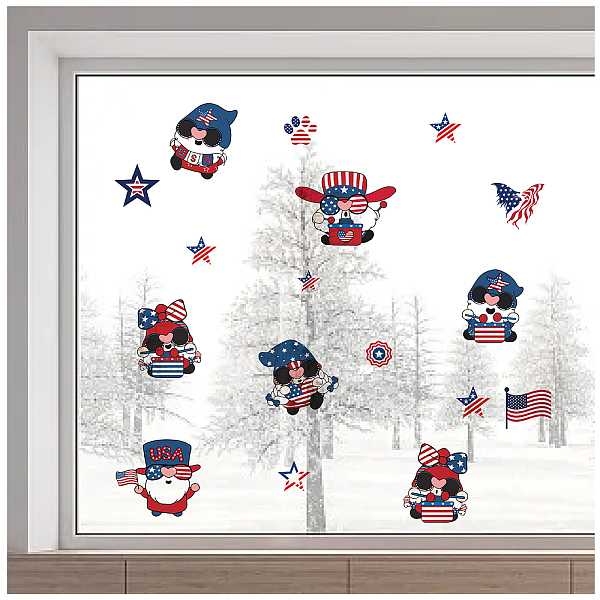 

PandaHall PVC Window Static Stickers, Rectangle Shape, for Window Decoration, Gnome, 280x1160mm Plastic Gnome