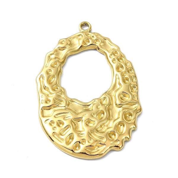 

PandaHall Ion Plating(IP) 304 Stainless Steel Pendants, Real 18K Gold Plated, Oval, 33.5x22x2mm, Hole: 1.5mm 304 Stainless Steel Oval