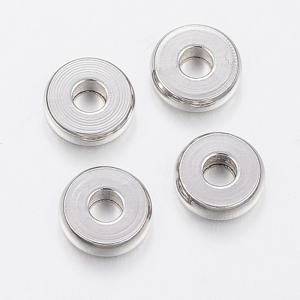 

PandaHall 304 Stainless Steel Beads, Flat Round, Stainless Steel Color, 8x2.5mm, Hole: 3mm 304 Stainless Steel Flat Round