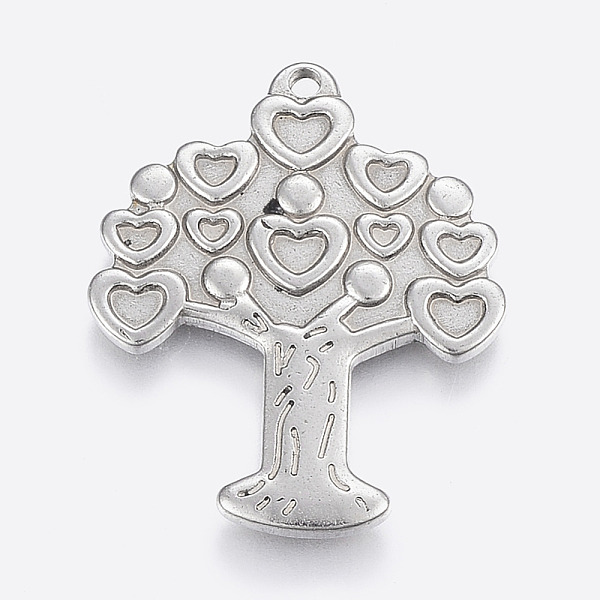 

PandaHall 304 Stainless Steel Pendants, Tree, Stainless Steel Color, 30.5x25x2mm, Hole: 1.5mm 304 Stainless Steel Tree