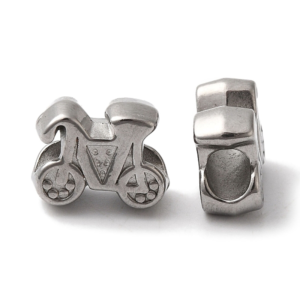 

PandaHall 304 Stainless Steel European Beads, Large Hole Beads, Bicycle, Stainless Steel Color, 12.5x10x5.5mm, Hole: 4mm 304 Stainless Steel...