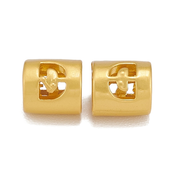 

PandaHall Alloy Hollow Pendant Beads, Barrel with Letter, Matte Gold Color, Letter.D, 6.5x5mm, Hole: 3.5mm Alloy Letter D