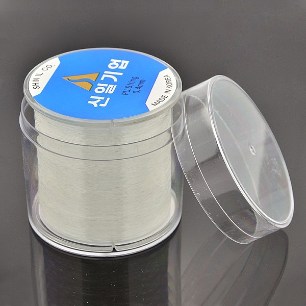 PandaHall Korean Elastic Crystal Thread, Stretch Bracelet String, with Box, for Jewelry Making, Clear, 0.4mm, about 328.08 yards(300m)/roll...