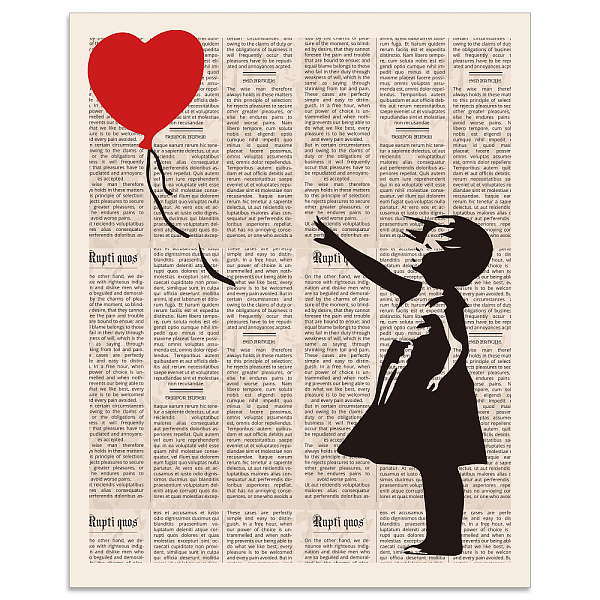 

PandaHall arricraft 1 Pc Girls with Balloon Banksy Art Posters, Unframed Inspirational Artwork Prints Picture Paper Dictionary Wall Art for...
