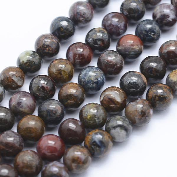 

PandaHall Natural Pietersite Beads Strands, Round, 8mm, Hole: 1mm, about 47pcs/strand, 15.7 inch(40cm) Pietersite Round