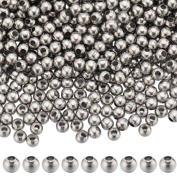

PandaHall SUNNYCLUE 1 Box 2000Pcs Tiny Spacer Beads 3mm Stainless Steel Beads Bulk Mini Round Ball Bead Spacers Seamed Rondelle Crimp Bead...