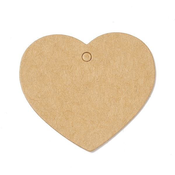 

PandaHall 100Pcs Blank Kraft Paper Gift Tags, Heart, BurlyWood, 4.5x5x0.05cm, Hole: 3.5mm Paper Orange