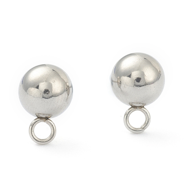 

PandaHall 202 Stainless Steel Stud Earring Findings, with Loop, Half Round, Stainless Steel Color, 9x6mm, Hole: 1.6mm, Pin: 0.8mm 202...