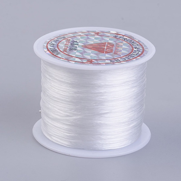 

PandaHall Flat Elastic Crystal String, Elastic Beading Thread, for Stretch Bracelet Making, White, 0.5mm, about 49.21 yards(45m)/roll...