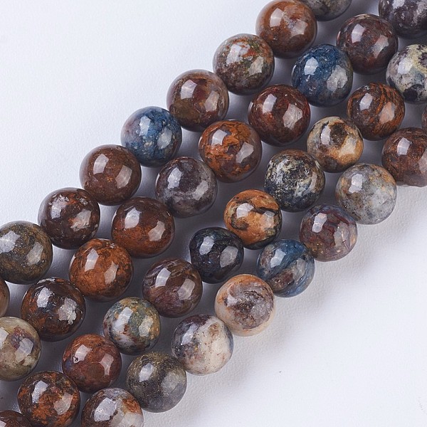

PandaHall Natural Pietersite Strands, Round, 10mm, Hole: 1.2mm, about 38pcs/strand, 15.6 inch(39.5cm) Pietersite Round