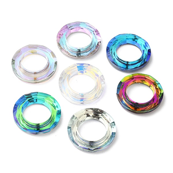 

PandaHall Electroplate Glass Linking Rings, Crystal Cosmic Ring, Prism Ring, Faceted, Round Ring, Mixed Color, 30x6.5mm, Inner Diameter..., Multicolor