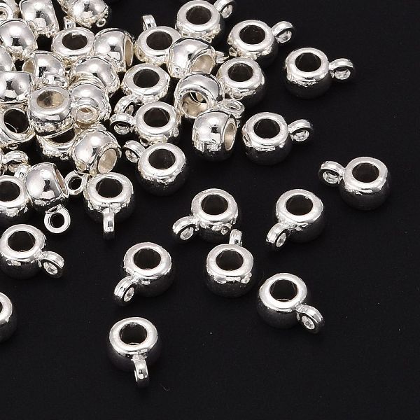 

PandaHall Tibetan Style Tube Bails, Loop Bails, Bail Beads, Cadmium Free & Lead Free, Silver Color Plated, 9x5.8mm, Hole: 1.5mm Alloy...