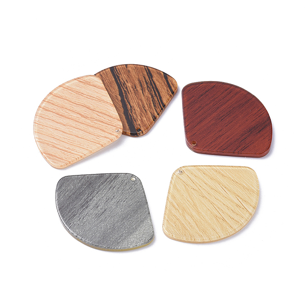 

PandaHall Cellulose Acetate(Resin) Pendants, Fan, Mixed Color, 37.5x47x2.5mm, Hole: 1.5mm Cellulose Acetate Fan Multicolor