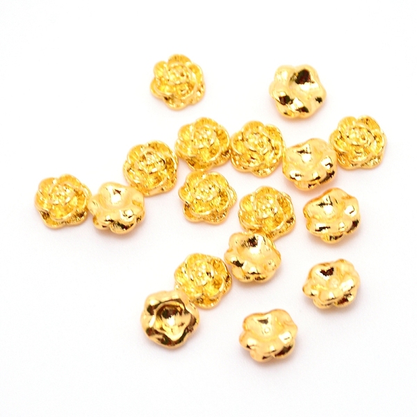 

PandaHall Alloy Cabochons, Nail Art Decoration Accessories for Women, Cadmium Free & Lead Free, Flower, Golden, 7.5x4mm Alloy Flower