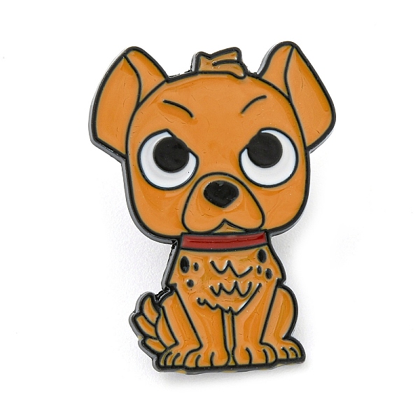 

PandaHall Zinc Alloy Brooches, Enamel Pins, Black, Animals, Dog, 30.5x23x1.5mm Alloy Dog