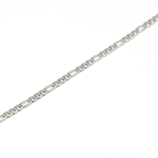 Glatte Oberfläche 304 Edelstahl Figaro Kette Halskette Herstellung