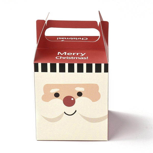 

PandaHall Christmas Theme Paper Fold Gift Boxes, with Handle, for Presents Candies Cookies Wrapping, Santa Claus Pattern, 8.5x8.5x14.5cm...