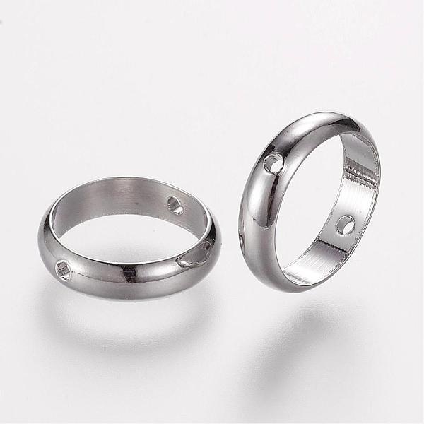 

PandaHall Brass Bead Frames, Ring, Platinum, 12x3mm, Hole: 0.5mm Brass Ring