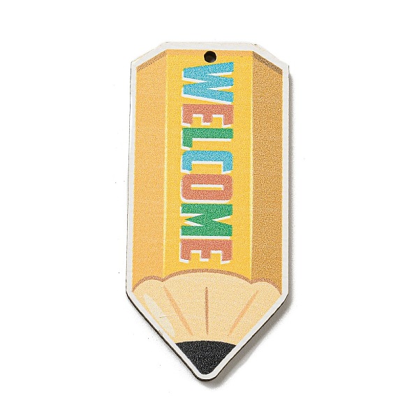 

PandaHall Wood Pendant, Teachers' Day Theme, Pencil, 50x23.5x2.5mm, Hole: 1.6mm Wood Pencil