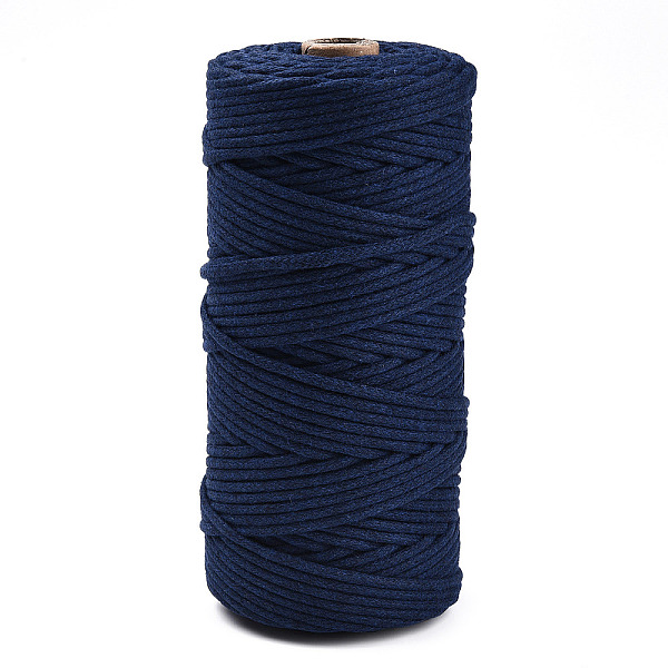 

PandaHall Cotton String Threads, Macrame Cord, Decorative String Threads, for DIY Crafts, Gift Wrapping and Jewelry Making, Marine Blue, 3mm...