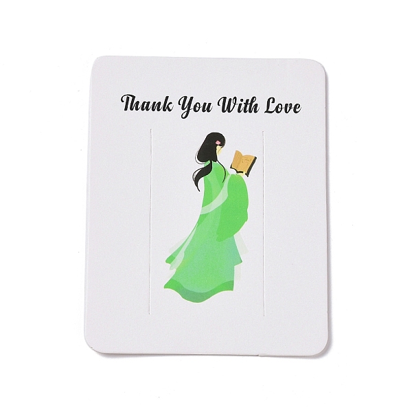

PandaHall Rectangle Paper Hair Clip Display Cards, Jewelry Display Cards for Hair Clip Storage, White, Girl Pattern, 9x7x0.05cm Paper Human...