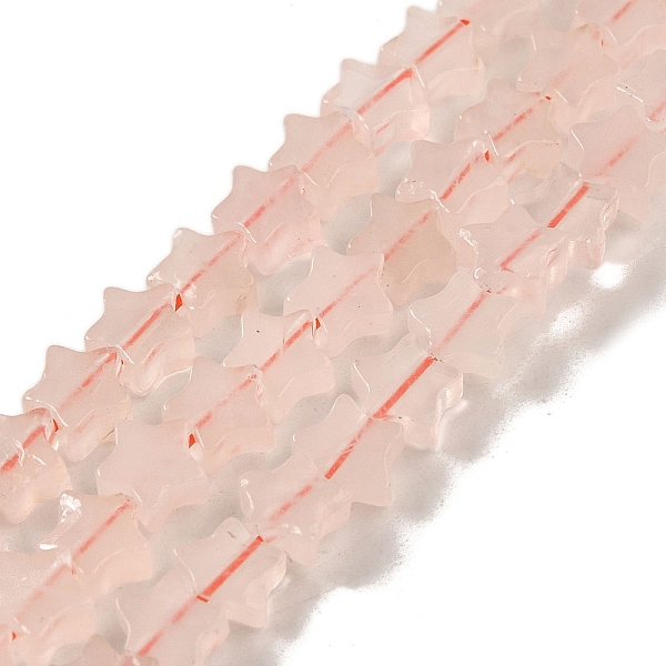 

PandaHall Natural Rose Quartz Beads Strands, Star, 6x5.5x2mm, Hole: 0.8mm, about 75pcs/strand, 14.57 inch(37cm) Rose Quartz Star