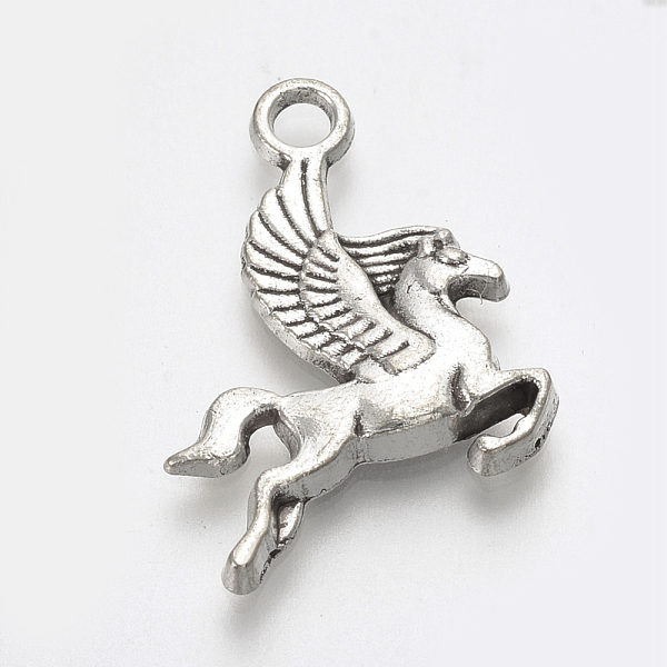 

PandaHall Tibetan Style Alloy Pendants, Horse, Lead Free & Cadmium Free, Pegasus, Antique Silver, 20x15.5x2mm, Hole: 1.5mm, about...