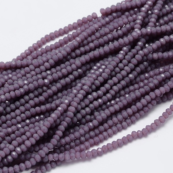 

PandaHall Faceted Rondelle Glass Beads Strands, Medium Purple, 2.8~3x2mm, Hole: 0.8mm, about 165~169pcs/strand, 15.7~16.1 inch(40~41cm)...